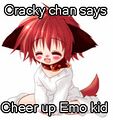 Cracky says: Cheer up Emo kid