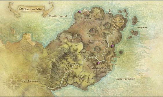 Locations of Hound of Kyrios in Cinderstone Moor